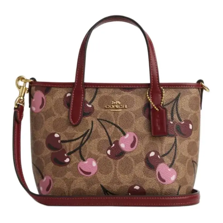 COACH City Leather Tote Handbags Mini Women's Brown
