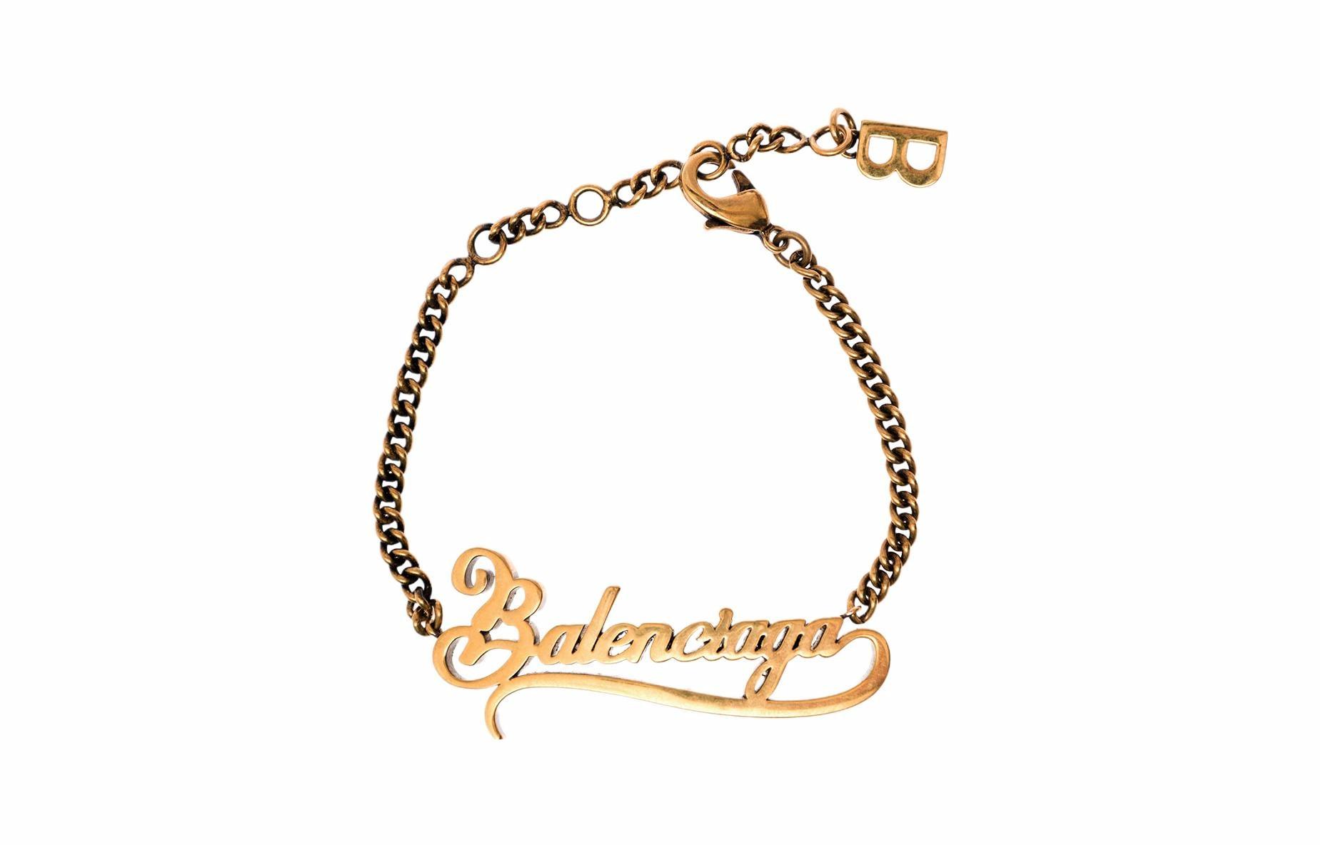Женский браслет Balenciaga (золотой)