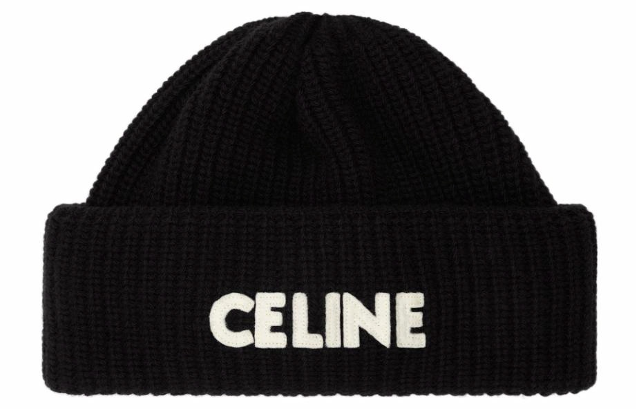 Мужская шапка CELINE шерстяная (черная)