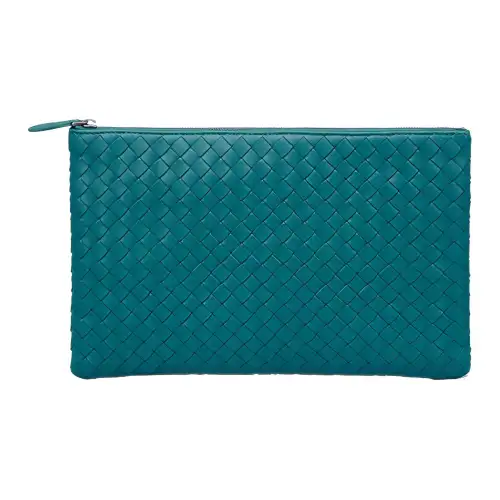 Bottega Veneta Calfskin Clutch Medium Women's Green
