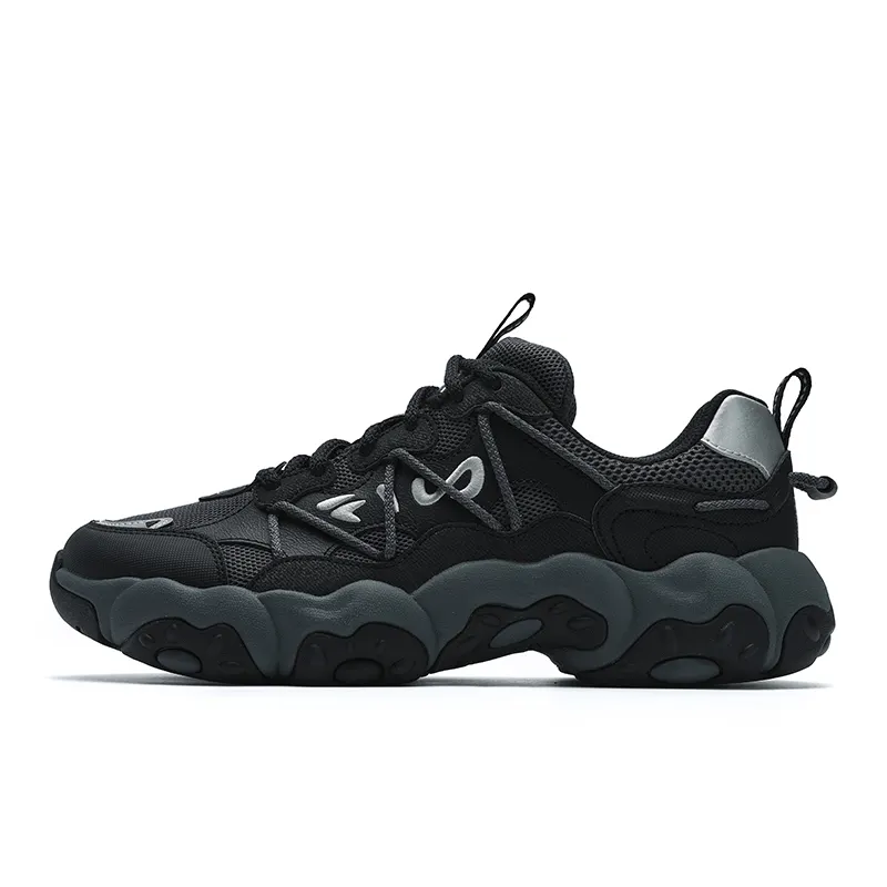 FILA FLUID Cat Paw 6 Textile, Synthetic Leather Low top Chunky Sneakers Men's Black Gray