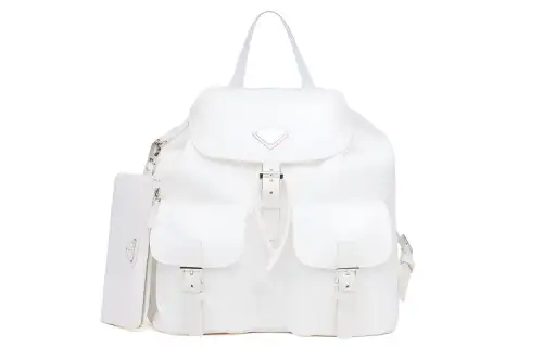 PRADA Re Nylon Fabric Backpack Women's White