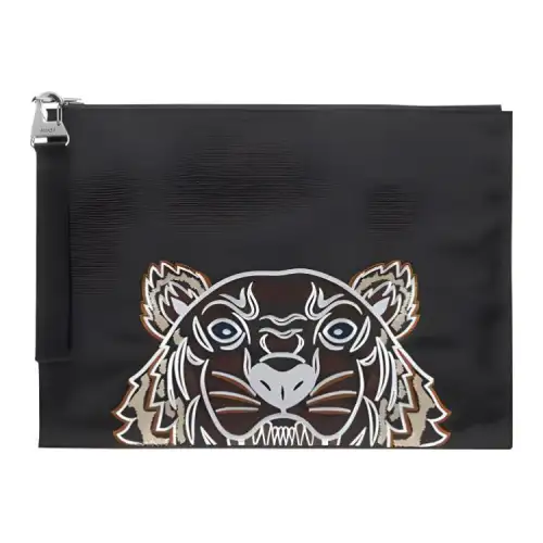 KENZO Fabric Handbag Clutch Men's Black