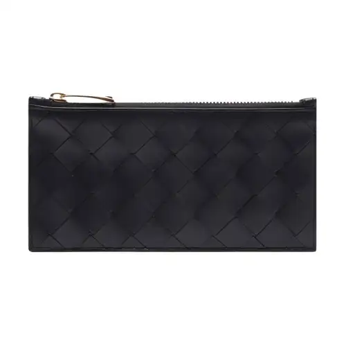 Bottega Veneta Sheepskin Wallet, Card Holder Women's Black