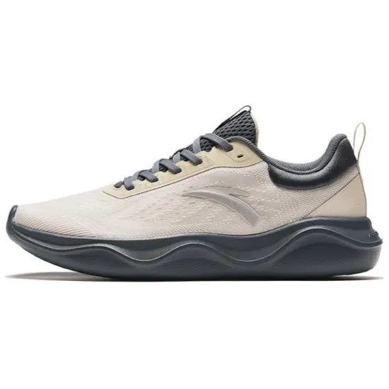 Anta Durable Breathable Low-Top Training Shoes Men's Beige Gray