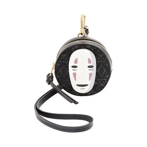 LOEWE Jacquard With Calfskin Coin Purse Women's Gray/Black