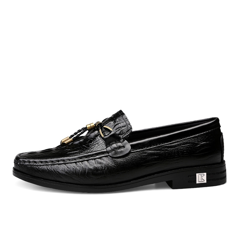 CKVUSAMG First-layer cowhide, slip-on, non-slip for commuting, soft and comfortable, trendy and versatile, business formal wear, travel and driving, young and casual, fashionable leather shoes, simple genuine leather, soft sole and soft surface, fold-resistant, beanie shoes, same style for men and women