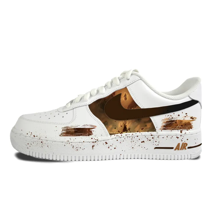 Nike Air Force 1 Cow Leather Abrasion Resistant Low top Skateboard Shoes Unisex White