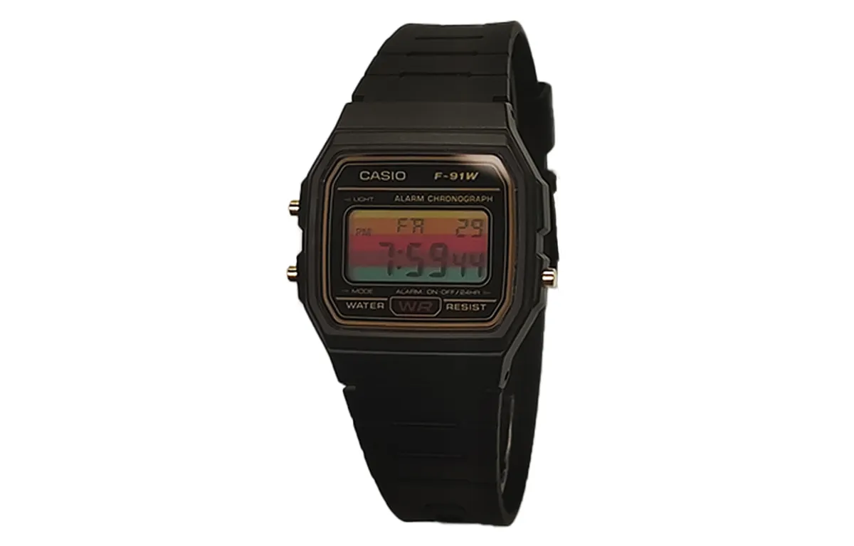 CASIO Custom Collection Quartz Movement Resin Strap Watch Men's Watches Black Dial
