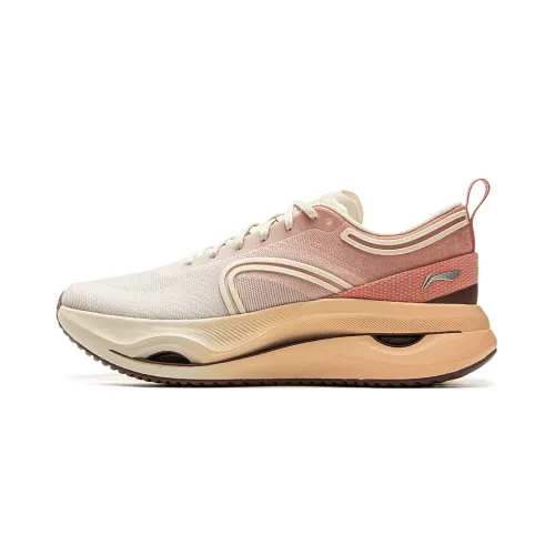 Li Ning Support Rebound Low top Sprint Running Shoes Women's White Orange