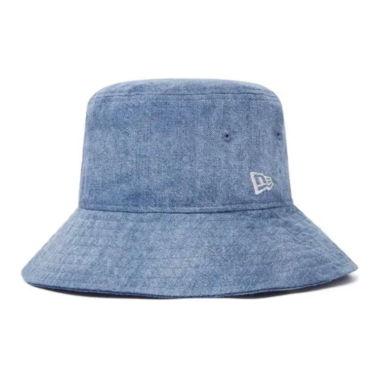 New Era Cotton Bucket Hats Unisex Denim Blue
