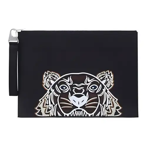 KENZO Textile, Nylon Handbag, Clutch Men's Black