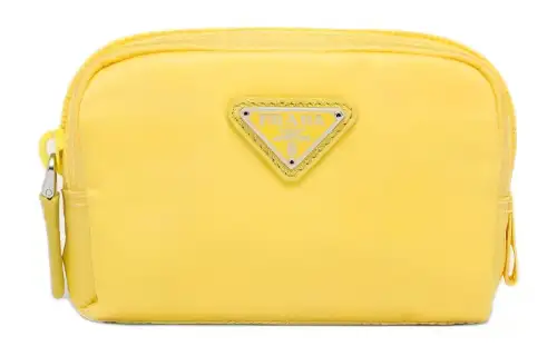 PRADA Recycled Nylon Clutch Women's Pomelo Yellow