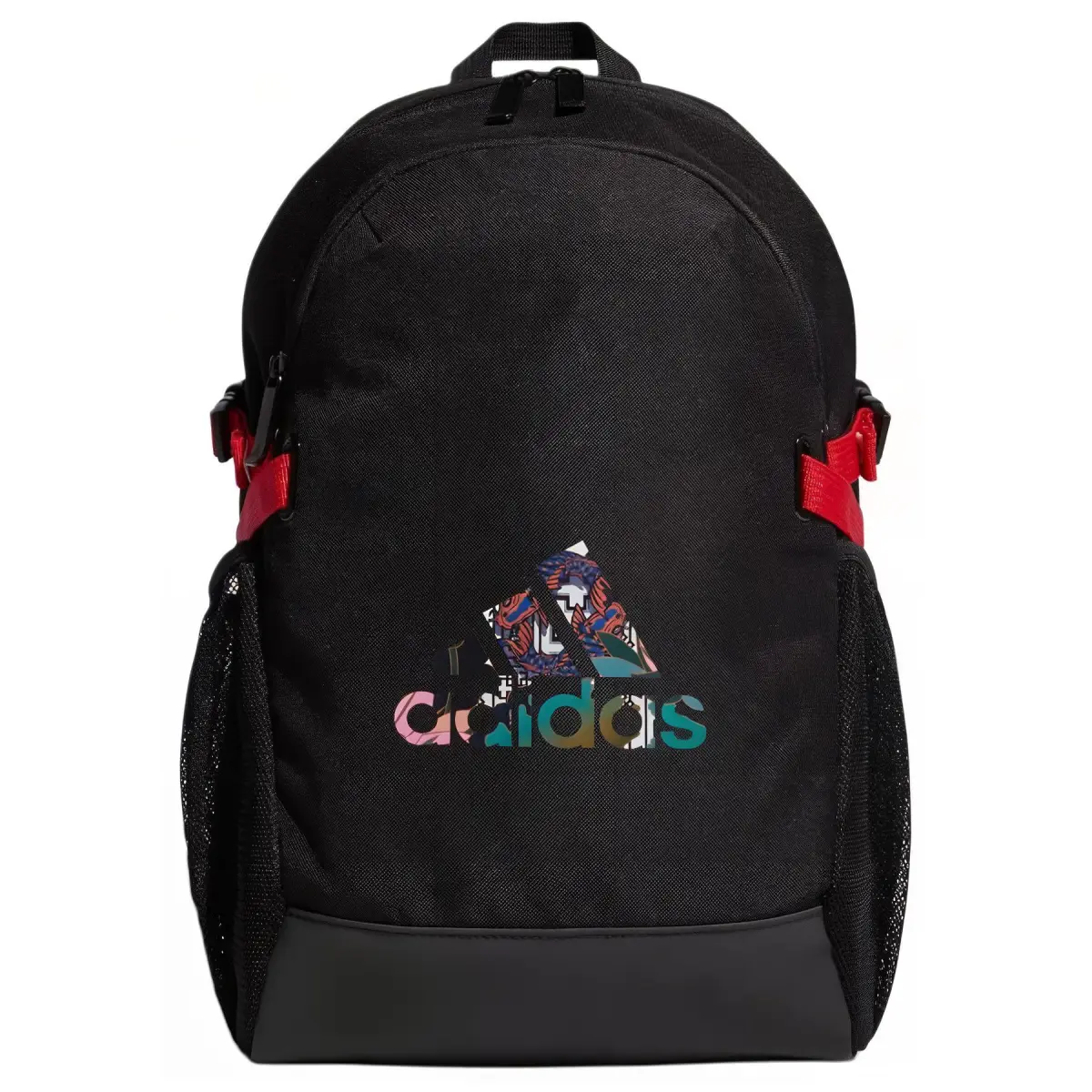 Adidas Polyester Backpack Unisex Black & Light Scarlet