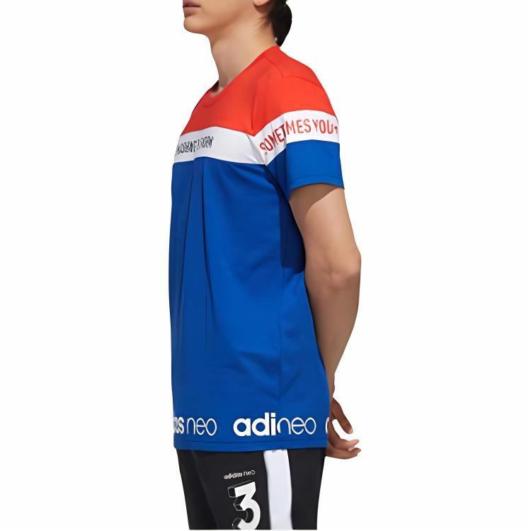 Мужская футболка adidas neo (красно-синяя) — фото 3