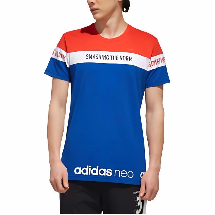 Мужская футболка adidas neo (красно-синяя) — фото 2