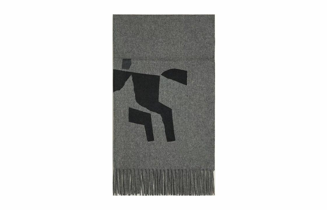 Мужской шарф Hermes HERMES (серый)