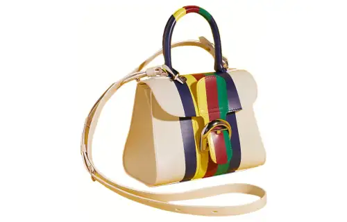 GUCCI Delvaux Collaboration Brillant Leather Shoulder Bag, Crossbody Bag, Handbag Mini Women's Ecru/Ivory