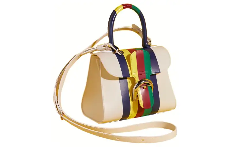 GUCCI Delvaux Collaboration Brillant Leather Shoulder Bag, Crossbody Bag, Handbag Mini Women's Ecru/Ivory