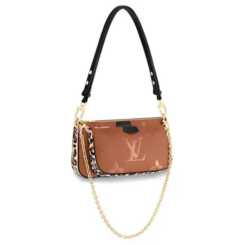 LOUIS VUITTON Multi Pochette Accessoires Wild At Heart Caramel