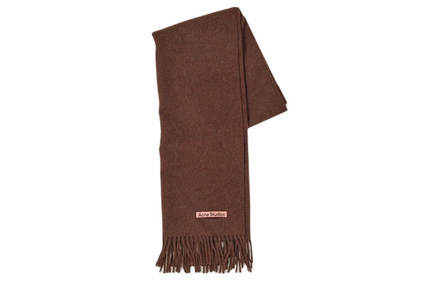 Женский шарф Acne Studios (коричневый)