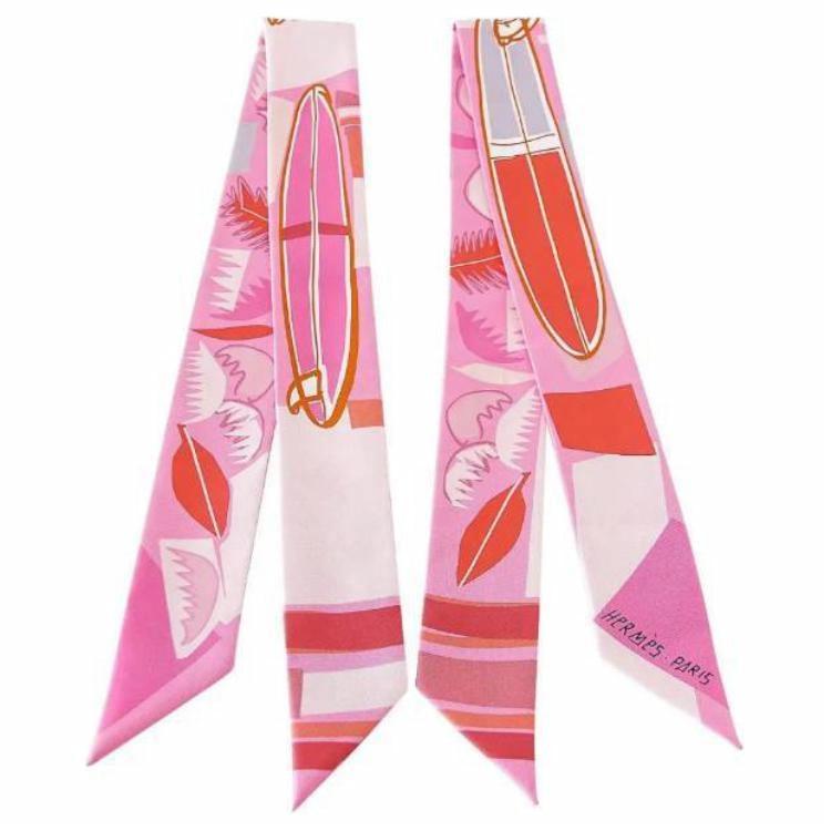 Шарф Hermes Silk Scarf (розовый) — фото 2