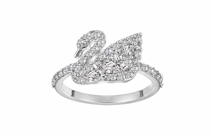 Женское кольцо Swarovski ICONIC SWAN (серебряное) — фото 1
