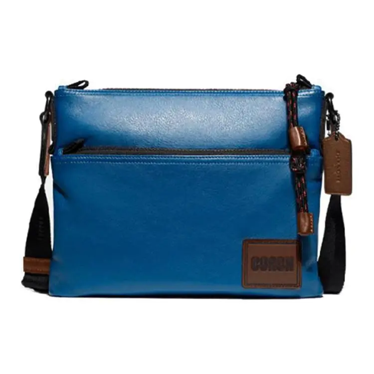 COACH Pacer Leather Shoulder Bag, Crossbody Bag Large Men's Sea Blue