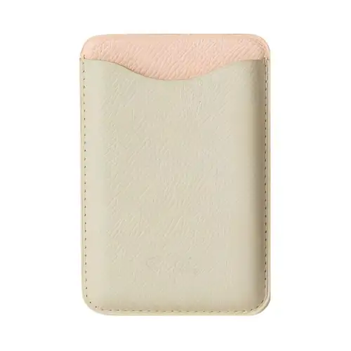 Loro Piana Calfskin Card Holder Women's Beige & Pink