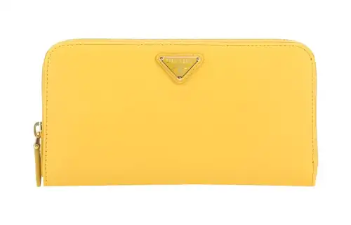 PRADA Leather Wallet Women's Yellow