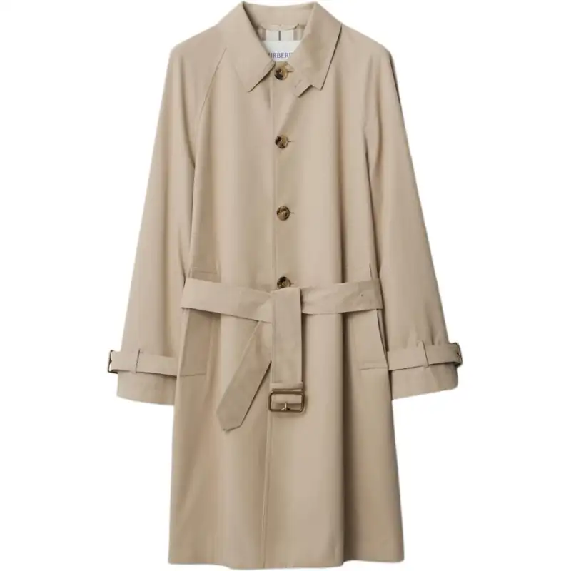 Burberry Single Breasted Belted Trench Coat