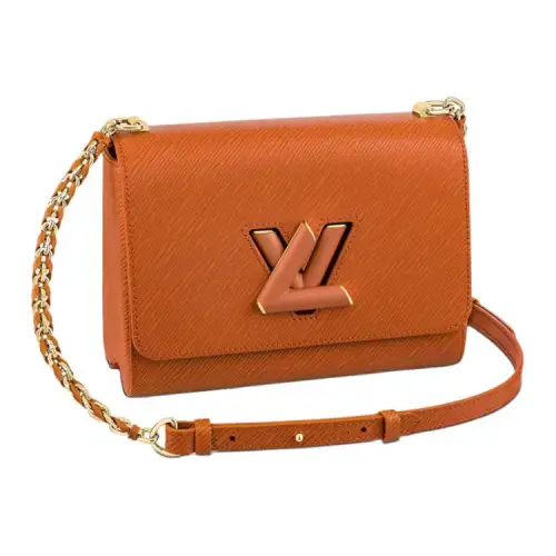 LOUIS VUITTON Twist Adjustable Strap Epi Leather Shoulder Bag Small Women's Caramel Brown Yellow