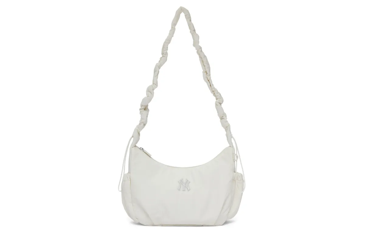 MLB Polyamide Solid Color Cloud Bag, Shoulder Bag, Crossbody Bag Unisex White