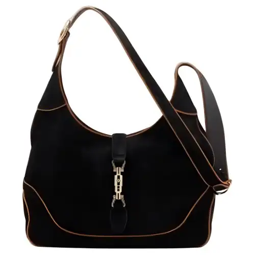 GUCCI Jackie 1961 Leather Shoulder Bag Women's Black