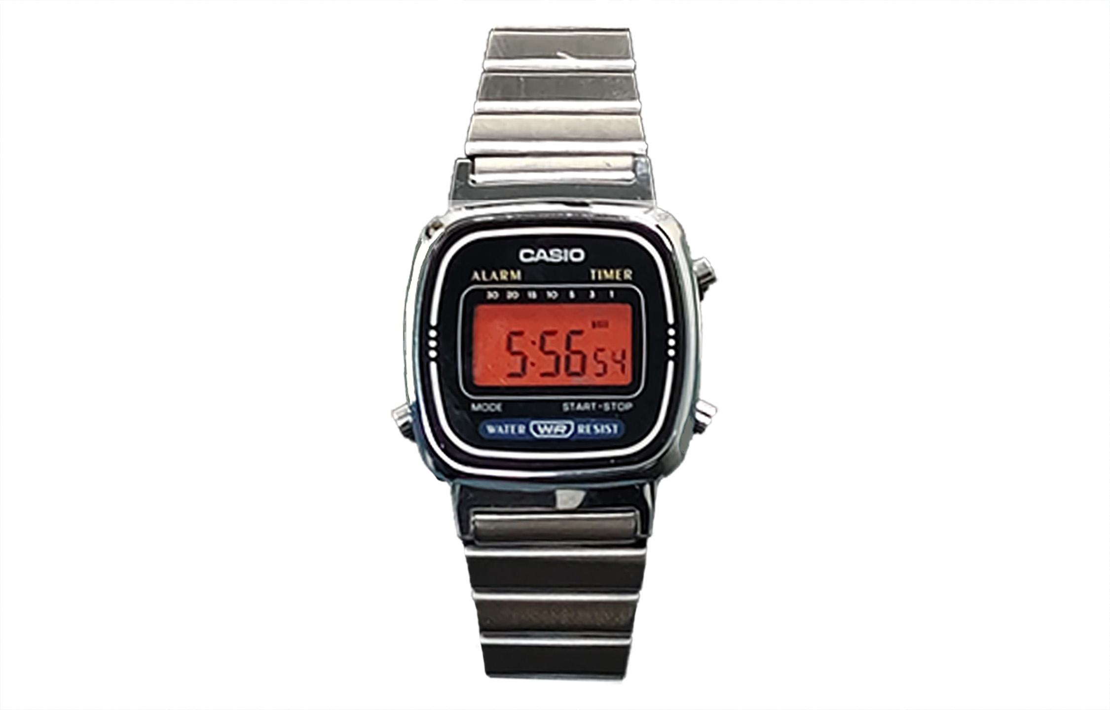 Casio, waterproof modified quartz red classic retro women's watch stainless steel, dial, custom-made, quartz mechanism, Japanese and Korean