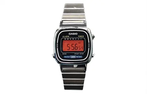 Casio, waterproof modified quartz red classic retro women's watch stainless steel, dial, custom-made, quartz mechanism, Japanese and Korean