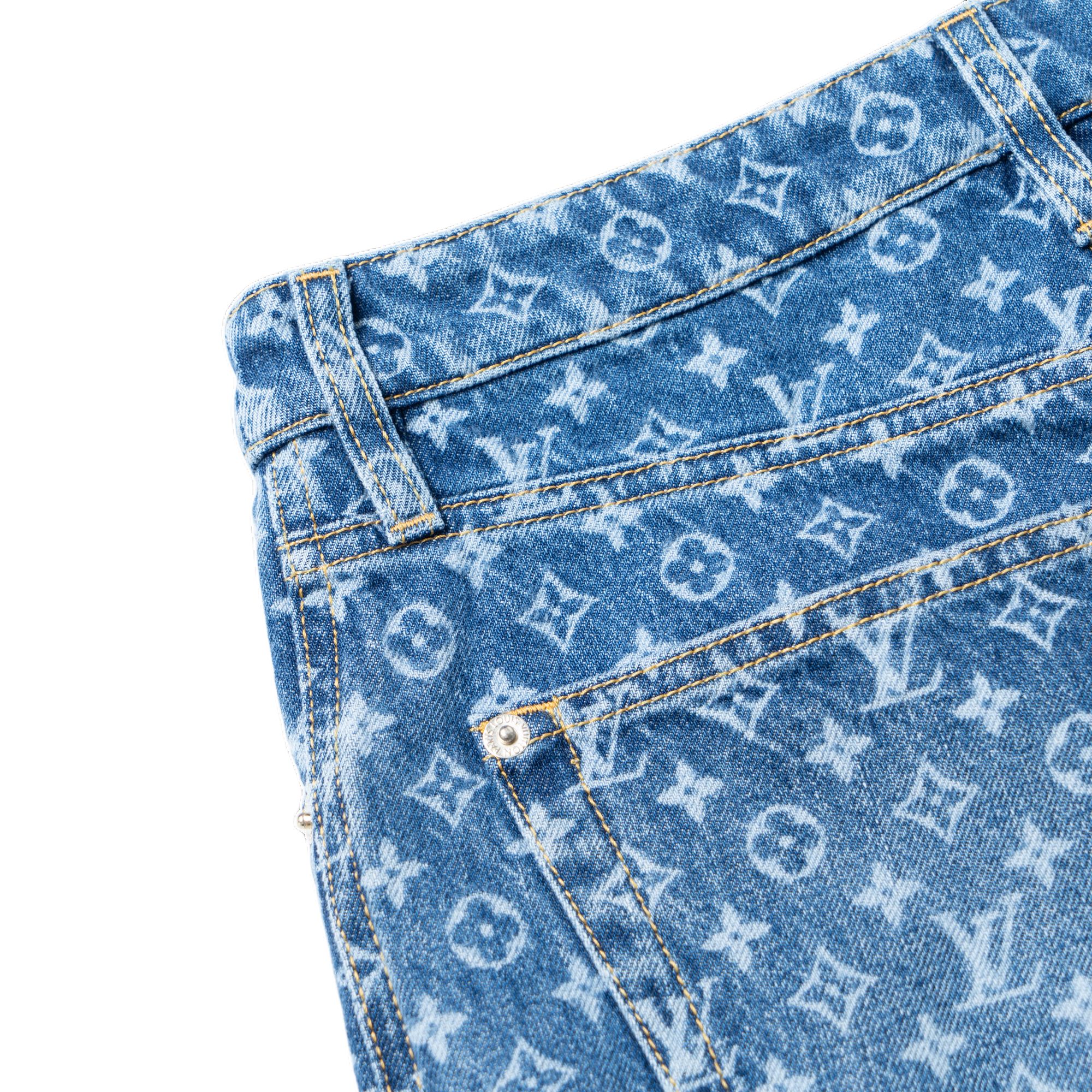 Женские джинсы Louis Vuitton (синие) — фото 7
