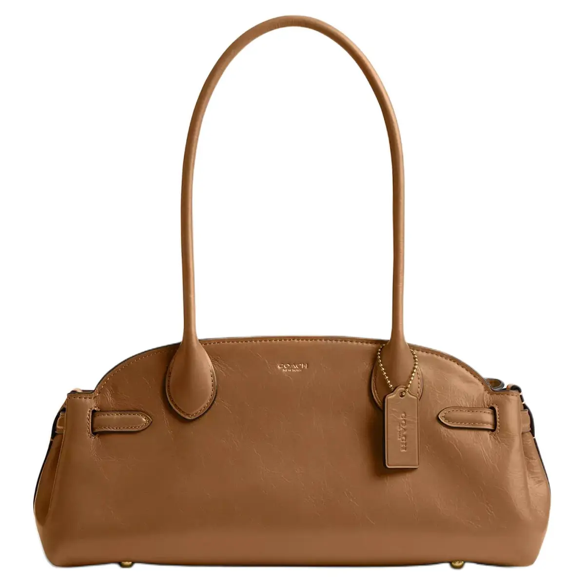 COACH Empire Carryall Cow Leather Shoulder Bag Large Women's Brass & Mel Brown