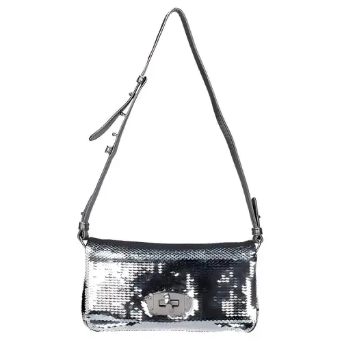 MIU MIU Leather Handbag, Shoulder Bag Mini Women's Silver