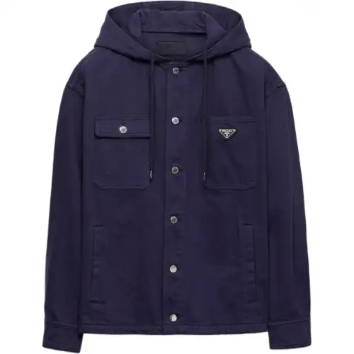 PRADA SS25 Denim Jacket Men's Blue