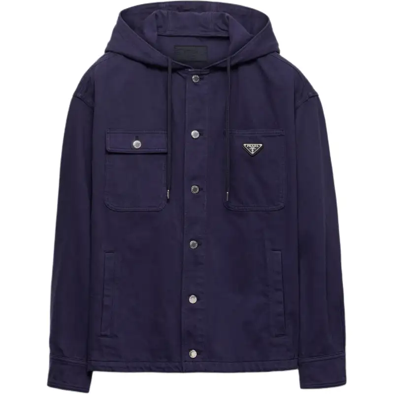 PRADA SS25 Denim Jacket Men's Blue
