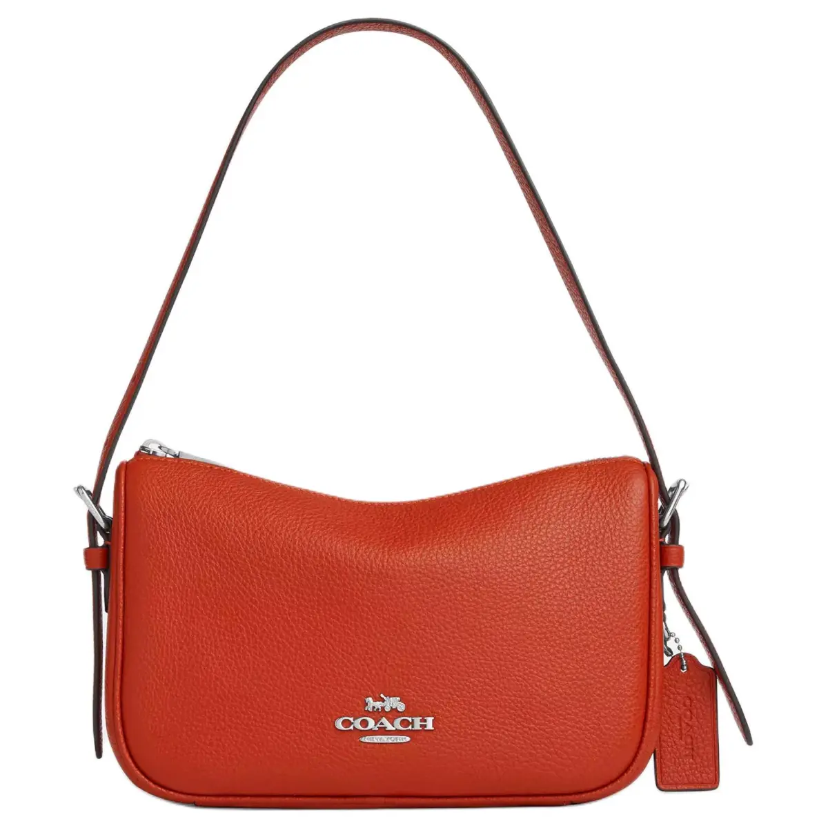 COACH Kailey Leather Shoulder Bag Small Women's Dark Orange