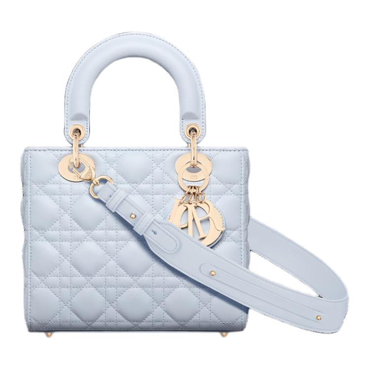 Женская сумка Dior Lady Dior My ABCDior (голубая)