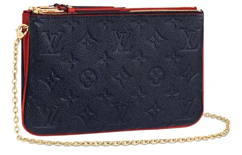 LOUIS VUITTON Cow Leather Shoulder Bag Women's Deep Sea Blue