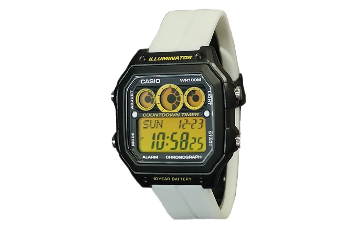 CASIO Custom Collection Quartz Movement Silicone Strap Watch Men's Watches Black Dial