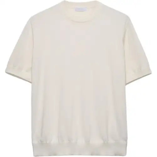 PRADA Knitwear Men's Ecru Crew Neck Moderate