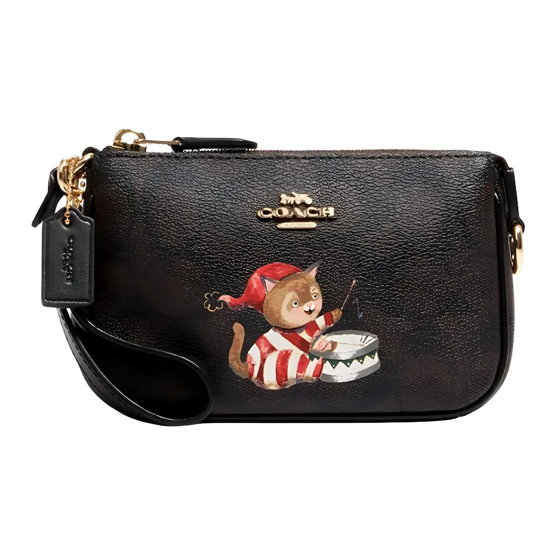 COACH Nolita Canvas With Leather Handbags Mini Women's Black