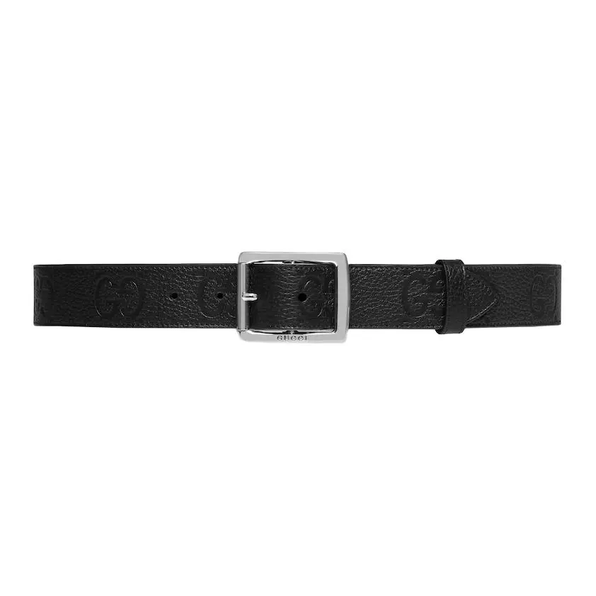 GUCCI Rubber effect Jumbo Gg Leather Belt