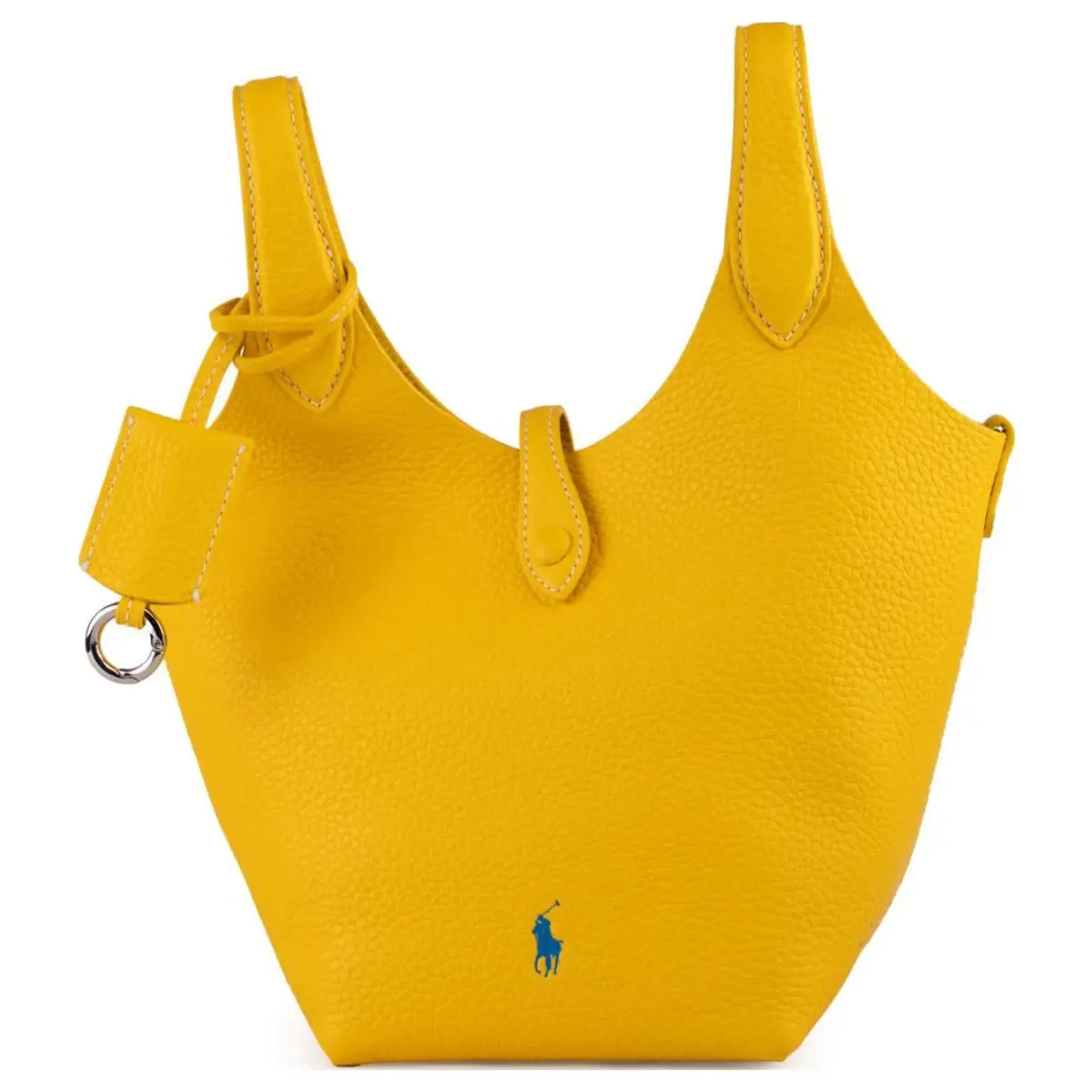 Polo Ralph Lauren Leather Tote Bag, Shopping Bag Handbags Small Women's Yellow