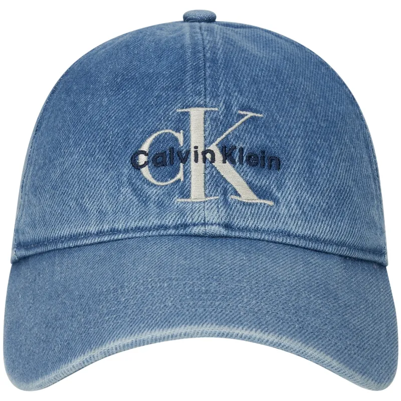 CALVIN KLEIN Cotton Baseball Caps Unisex Denim Blue